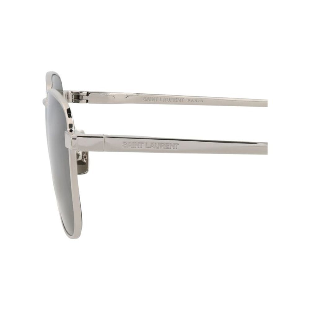 Saint Laurent Square-Frame Metal Sunglasses Silver Unisex-Adult - Picture 4 of 6